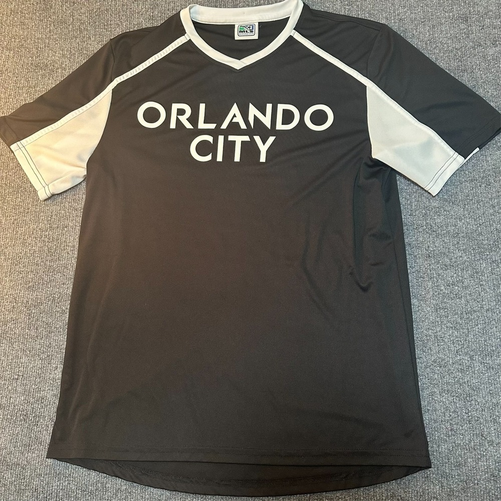 Orlando City Shirt Adult Medium Black Major League Soccer MLS Shirt FL 4936A